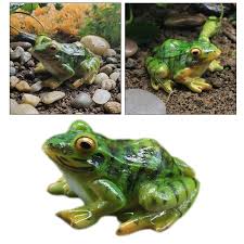 2X Cute Frog Statue Figurine Ornaments Outdoor Decor Gift ...