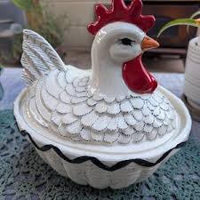 Ceramic Chicken Hen Egg Holder - Etsy