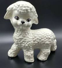 Vintage Ceramic Lamb Figurine Nursery Lamb Easter Lamb 6" Long 6.5 High Adorable | eBay