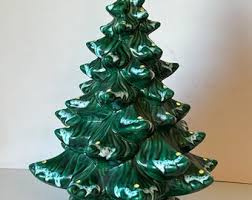 AS IS Vintage Ceramic Christmas Tree, Vintage Holiday Decor, Cherished Gift Idea** Base Seperate Piece , NO Star and Missing Many Bulbs - Etsy Canada