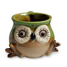 Reactive Glaze Stoneware Owl Shape 3D Mug - Novelty Gift
