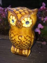 Antique Primitive Hoot Barn Owl On Perch UNIQUE Salt Shaker ...