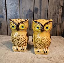 Vintage Owls Salt and Pepper ~ Lego Owl S & P Shakers ...