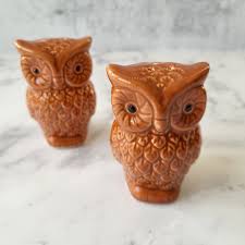 1970s Vintage Owl Salt and Pepper Shakers – mendoglo