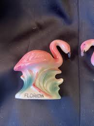 Vintage Pink Flamingo Salt and Pepper Shaker Old Florida ...