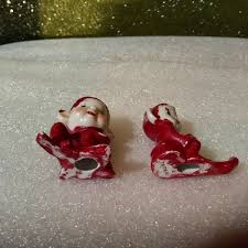 Vintage Set of Hand Painted Bone China Christmas Pixie Elf Figurines - Etsy