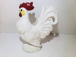 White Glass Chickens and Roosters - Vintage Collectible Chicken and Rooster Family - White Birds - Poultry - Mantle Decor - Spring Farmhouse - Etsy Israel