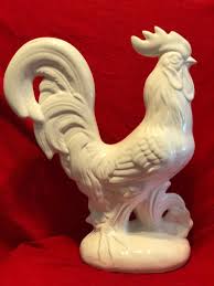 Milk Glass Glazed Large Ceramic Rooster by Jmdceramicsart - Etsy