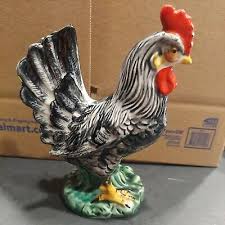 Rooster Hand Painted Porcelain Japan Figurine, bonus small ...
