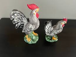 Pair of Ceramic Chickens From Japan - Etsy
