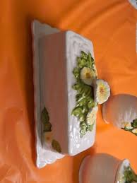 Lefton Daisy Creamer/Sugar Bowl & Butter dish. | eBay