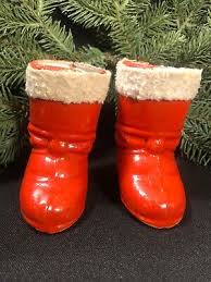 Vintage Christmas ~ 2 Santa Boot Candy Containers ~Formed ...