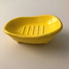💲MAKE OFFER💲Vintage Yellow Ceramic Bathtub Soap Dish | eBay