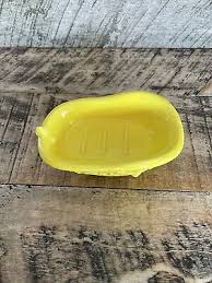 Yellow Porcelain Claw Foot Tub Soap Dish Vintage Bathroom ...