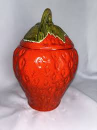 Vintage Ceramic Strawberry Cookie Jar Large 12” Tall, 9 ...