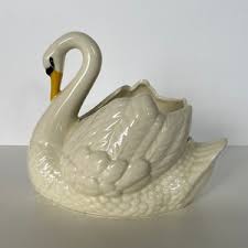 Vintage White Ceramic Swan Planter by Holland Mold 1982/house Plant Decor/succulent or Floral Planter/swan Decor/vtg Swan Planter/pottery - Etsy