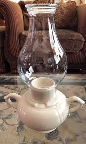 Vintage Ivory Ceramic Hurricane Candle Lamp | eBay