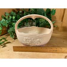 Vintage Ceramic Pink Flower Basket | Hull Pottery | 65-8 ...