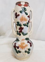 Hand Painted Moriage Vase Satsuma Style Asian Geisha Chinoiserie Handles - Etsy