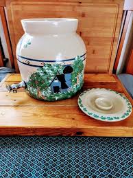 Vintage Large Ceramic Stoneware Drink Dispenser Hand Painted ...