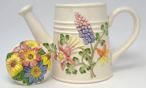 Vintage Enesco Rose Baxter Decorative Floral Watering Can | eBay