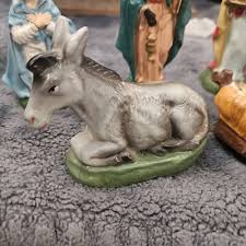 Vintage Nativity Set 14 Piece Plus barn Chalk Mache Japan W ...