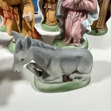 VTG 9 pc Brinns Nativity Fine Porcelain Dax-25.7 Taiwan Org ...
