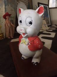 Porky Pig Bisque Ceramic Piggy Bank - Etsy