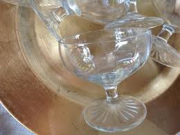 4 Vintage Depression Glass Champagne Glasses, MCM Bar Cart ...