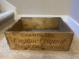 Old French Champagne Wooden Crate Vintage 1937 Eugene ...