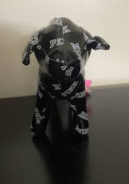 Leather Victoria's Secret Pink dog in Black & White | eBay
