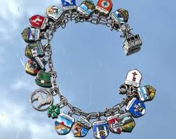 Vintage German Charm Bracelet With Silver and Enamel Souvenir Charms - Etsy
