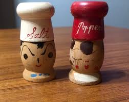 Vintage Mid Century Chef Salt and Pepper Shakers Collectible ...