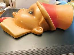 Vtg Chalkware Ceramic String Holder Wall Decor Baby Smoking Pipe wTop hat FREAKY | eBay