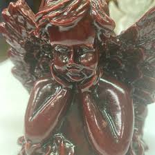 Cherub Figurine (Mahogany Resin) – The BOTI Shop