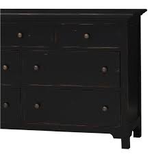 Bramble Co. Aries 7-drawer Black Heavy Distressed Mahogany Dresser - Bed Bath & Beyond - 11915318