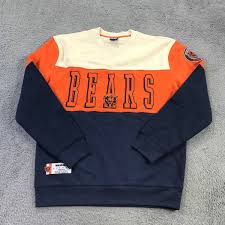 Chicago Bears Sweater Mens Medium Colorblock Orange ...