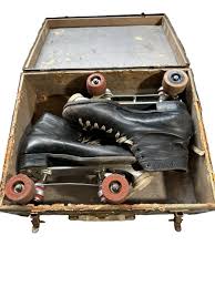 Vintage Roller Skates Chicago Hyde And Awesome Carrying Case Men's Skates | eBay