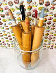 Chippy Painted Handle Vintage Rolling Pin - 1940s-50s ...