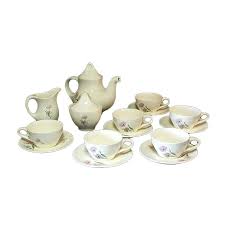 Ceramic Tea Service by Antonia Campi for Verbanum Stone, Set ...