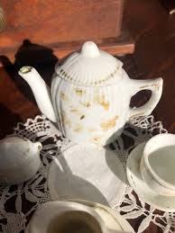 Vintage Tiny Doll's or Child's Hand Painted Tea Set, 8 Piece ...