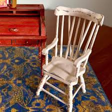Miniature Dollhouse Vintage Windsor Back Distressed Armchair ...