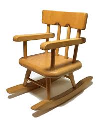 VINTAGE MID CENTURY WOODEN DOLL ROCKING CHAIR BY KOHNER | eBay