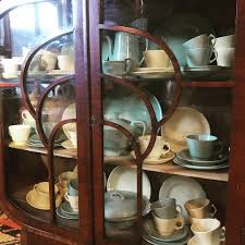 Wood's Ware Beryl Jasmine Iris Green Yellow & Blue Utility China Tea and Dinner Service Pieces