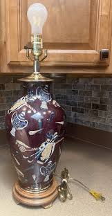 Vintage Golf Bag Tees Lamp W/ Gold & Wood Accent Hand ...