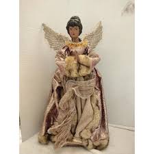 Cracker Barrel | Holiday | Rare Angle Tree Topper Dark Skin Hair By Cracker Barrel 625 Tall Boxed | Poshmark