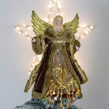 The Christmas Workshop 81840 Angel Christmas Tree Topper / 12” Tall / Copper & Gold Coloured / Indoor Christmas Decoration – BigaMart
