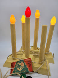 Vintage NOMA Christmas 3 Candle Lights Candelabra Set of ...