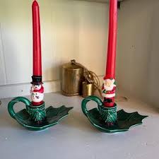 Christmas Candle Holder, Vintage Christmas Santa Candle Holder — Ceramic Toy Sack, Made in Japan. - Etsy