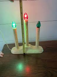 Vintage Christmas 3 Light Window Candles Candelabra Electric ...